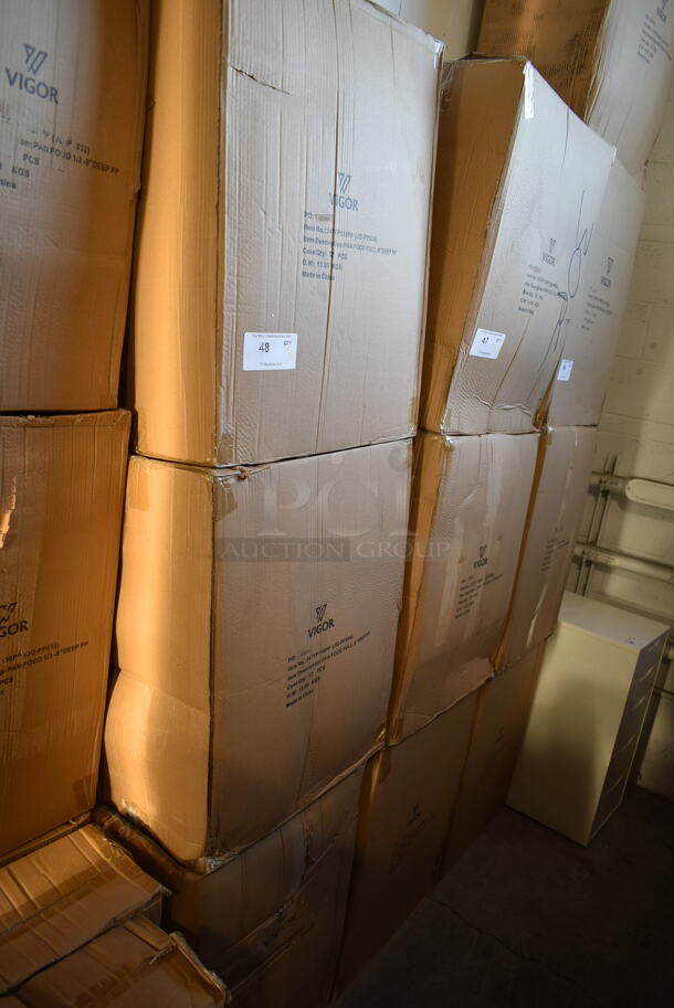 3 Boxes of 12 BRAND NEW IN BOX! Vigor 247FP118PP Full Size 8" Deep Translucent Polypropylene Food Pan. 3 Times Your Bid! - Image 2 of 3