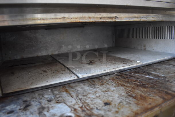2 2013 Marsal & Sons SD236 Stainless Steel Commercial Natural Gas Powered Single Deck Pizza Oven w/ Cooking Stones on Metal Legs. 95,000 BTU. 52x35x67. 2 Times Your Bid! - Image 5 of 8
