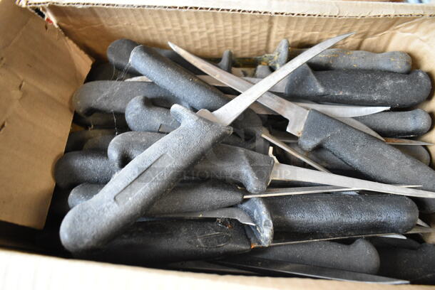 60 SHARPENED Stainless Steel Knives Including Boning/Fillet Knives. 60 Times Your Bid!  - Image 4 of 4