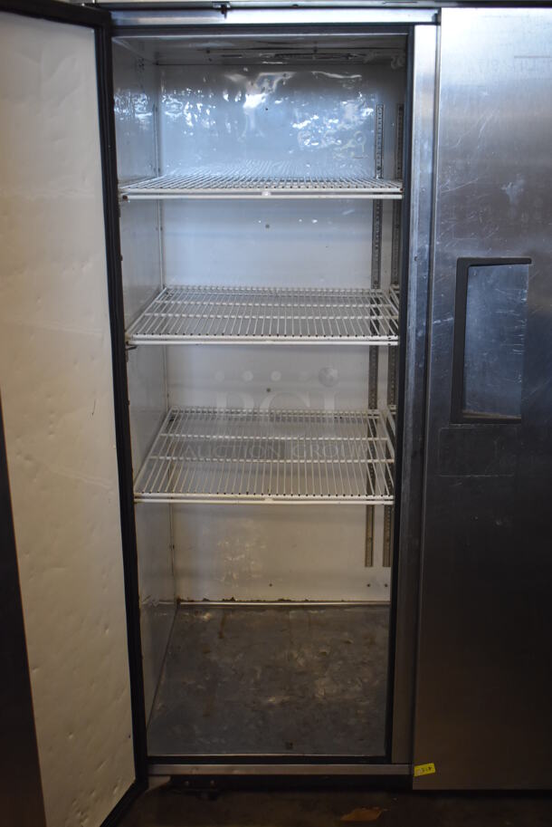 2012 True T-49F ENERGY STAR Stainless Steel Commercial 2 Door Reach In Freezer w/ Poly Coated Racks on Commercial Casters. 115 Volts, 1 Phase. Tested and Working! - Image 4 of 6