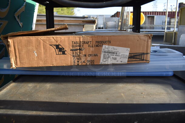 Black Metal AV Cart w/ Contents Including Insulated Beverage Dispenser on Commercial Casters. 25x32x46.5 - Image 3 of 5