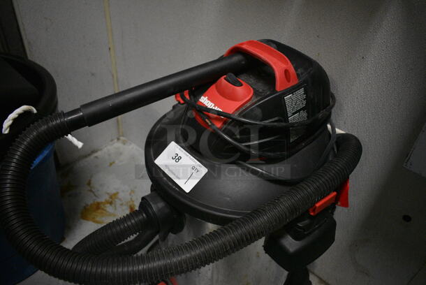 Shop Vac Red and Black Poly Wet Dry Vacuum Cleaner. 17x17x30. (kitchen) - Image 3 of 4