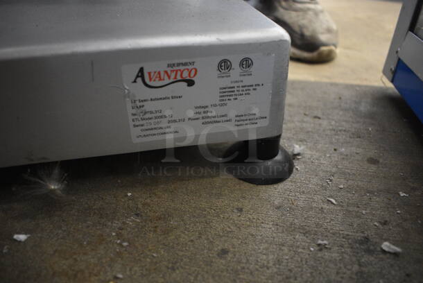 Avantco Model 300ES-12 Stainless Steel Commercial Countertop Meat Slicer w/ Blade Sharpener. 120 Volts, 1 Phase. 25x20x19. Tested and Working! - Image 6 of 7