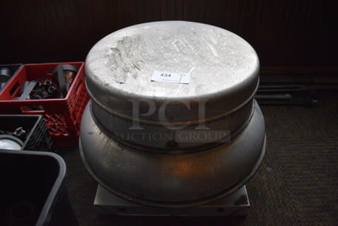 Metal Commercial Rooftop Mushroom Exhaust Fan. BUYER MUST REMOVE. 26x26x22. (Susquehanna Ale House)