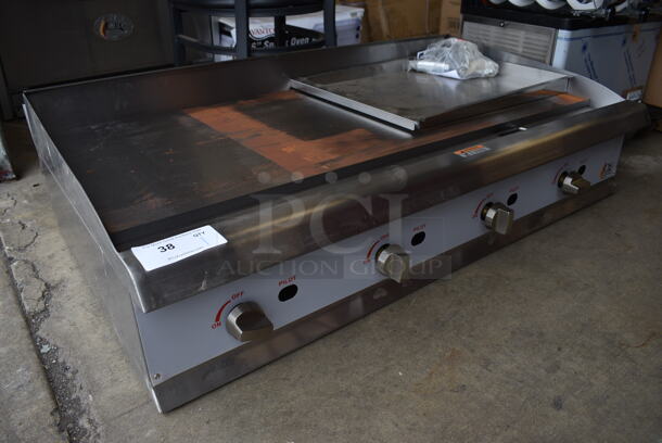 BRAND NEW! CPG Model 351GMCPG48NL Stainless Steel Commercial Countertop Natural Gas Powered Flat Top Griddle. 120,000 BTU. 48x30x13 - Image 2 of 9