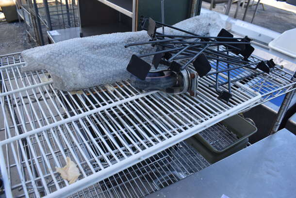 Chrome Finish 4 Tier Wire Shelving Unit. BUYER MUST DISMANTLE. PCI CANNOT DISMANTLE FOR SHIPPING. PLEASE CONSIDER FREIGHT CHARGES. 24x36x59 - Image 3 of 4