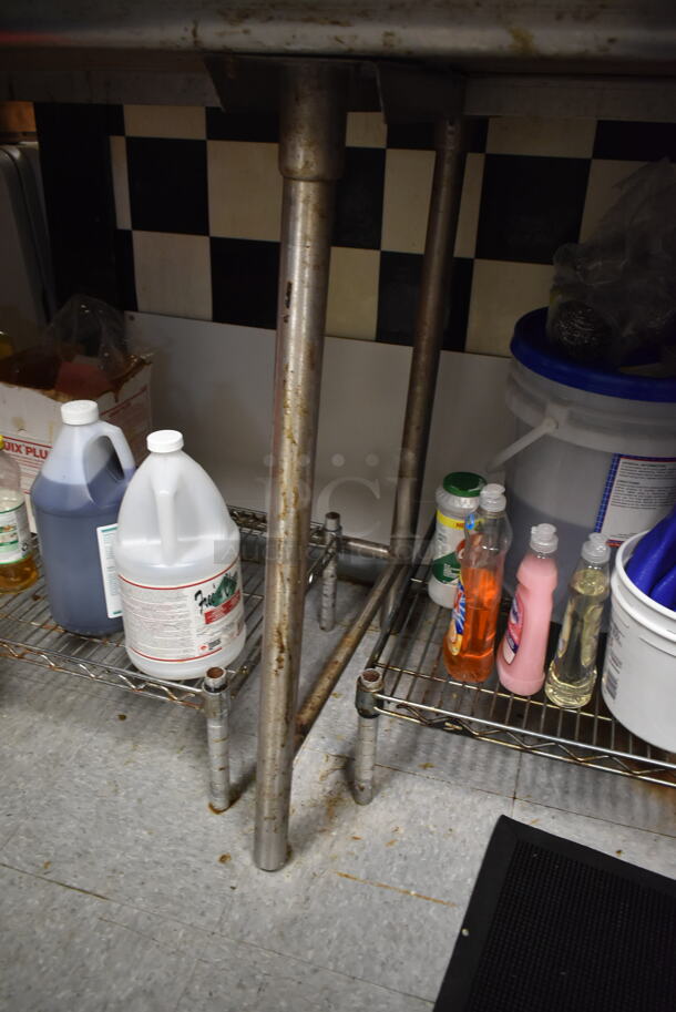Stainless Steel Commercial Left Side Dirty Side Dishwasher Table w/ Sink Basin, Spray Nozzle, Handles, Back Splash. BUYER MUST REMOVE. (dish room) - Image 8 of 8