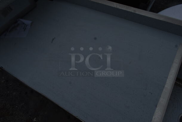 BRAND NEW SCRATCH AND DENT! Regency 600ST3072R 30" x 72" 16 Gauge Stainless Steel Work Table with Sink. No Under Shelf or Legs. - Image 4 of 5