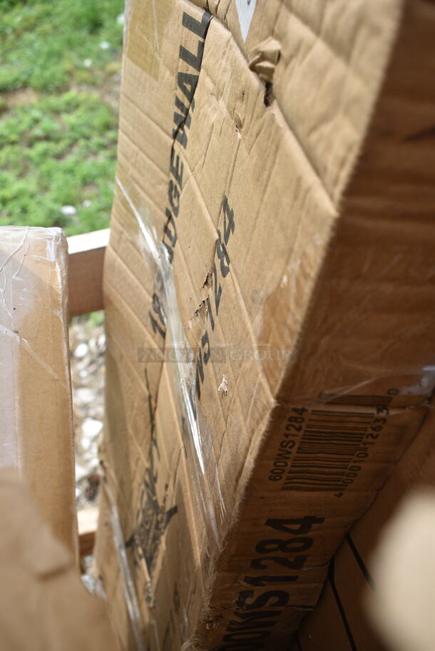 2 BRAND NEW SCRATCH AND DENT! Items; Regency 600WS1272 18 Gauge Stainless Steel 12" x 72" Solid Wall Shelf and Regency 600WS1284 18 Gauge Stainless Steel 12" x 84" Solid Wall Shelf. 2 Times Your Bid! May Be Missing Pieces.  - Image 4 of 4
