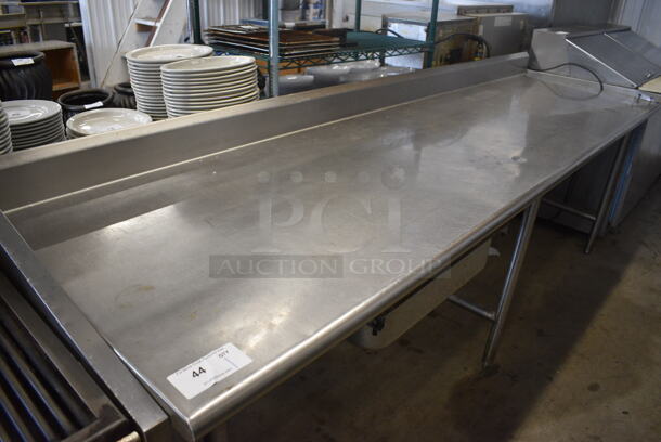 Stainless Steel Commercial Table w/ Back Splash and Drawer. 108x30x40 - Image 2 of 3