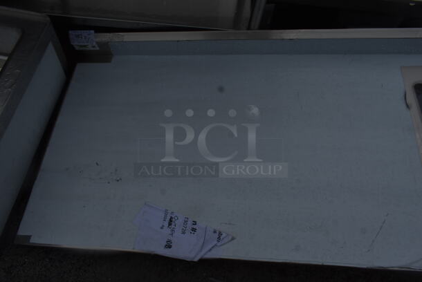 BRAND NEW SCRATCH AND DENT! Regency 600ST3072R 30" x 72" 16 Gauge Stainless Steel Work Table with Sink. No Under Shelf or Legs. - Image 3 of 5
