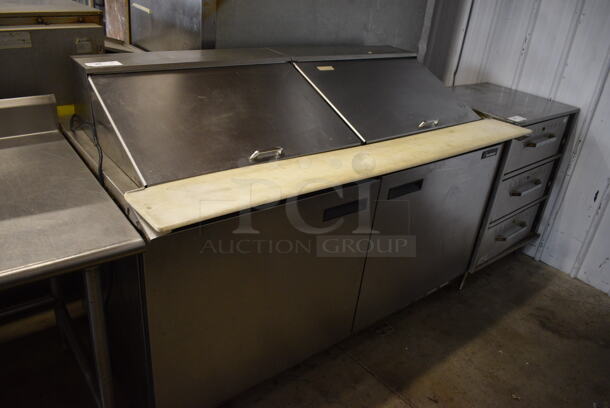 Delfield Model 4464N-24M Stainless Steel Commercial Sandwich Salad Prep Table Bain Marie Mega Top w/ Cutting Board on Commercial Casters. 115 Volts, 1 Phase. 65x36x46. Tested and Working! - Image 3 of 9