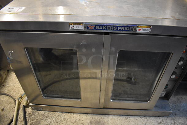 Bakers Pride 454BCOER2 Stainless Steel Commercial Electric Powered Full Size Convection Oven w/ View Through Doors, Metal Oven Racks and Thermostatic Controls. Missing Door Handles. 208 Volts, 1/3 Phase. 38x38x27 - Image 4 of 7