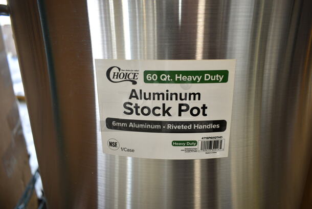 BRAND NEW SCRATCH AND DENT! Choice 471SP60QTHD 60 Qt. Heavy Weight Aluminum Stock Pot - Image 4 of 5