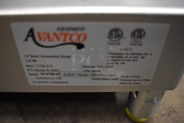 Avantco 177SL512 Stainless Steel Commercial Countertop Meat Slicer. 110-120 Volts, 1 Phase. 19x24x16. Tested and Working! - Image 5 of 8