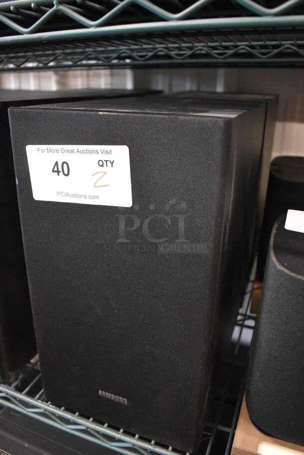 2 Samsung PS-WT55D Subwoofer Speakers. 8x11.5x14. 2 Times Your Bid! - Image 2 of 5