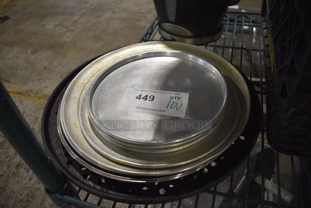 10 Various Metal Round Baking Pans. Includes 8.5x8.5. 10 Times Your Bid!