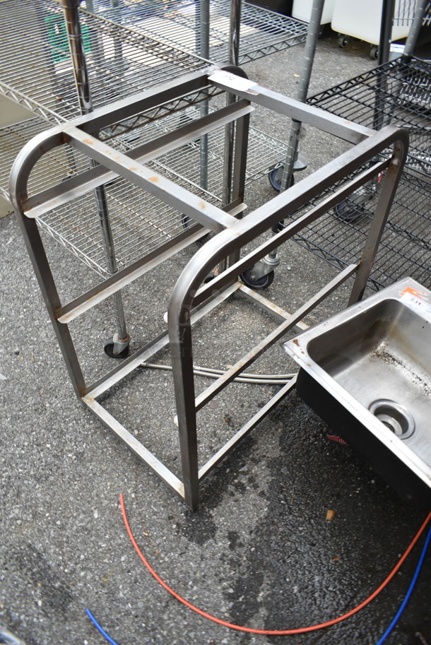 Metal Commercial Pan Transport Rack on Commercial Casters.  - Image 2 of 2