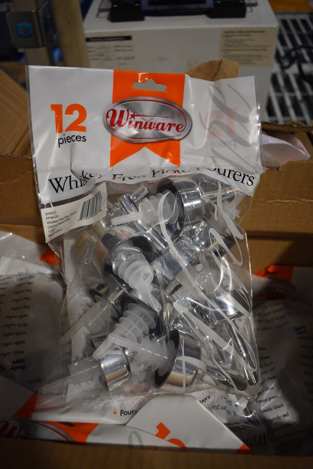 Box of BRAND NEW! Winco PPW-R Whiskey Free Flow Pourers. 48 Dozen - Image 1 of 6