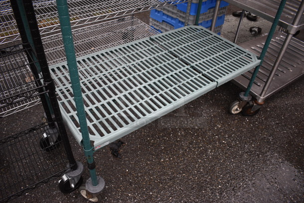 Metro Max Poly 3 Tier Shelving Unit on Commercial Casters. BUYER MUST DISMANTLE. PCI CANNOT DISMANTLE FOR SHIPPING. PLEASE CONSIDER FREIGHT CHARGES. 48x24x75 - Image 4 of 5