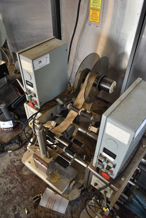 Quadrel TL2 Metal Countertop Semi Automatic Labeling Machine. 120 Volts, 1 Phase. Tested and Working! - Image 4 of 10