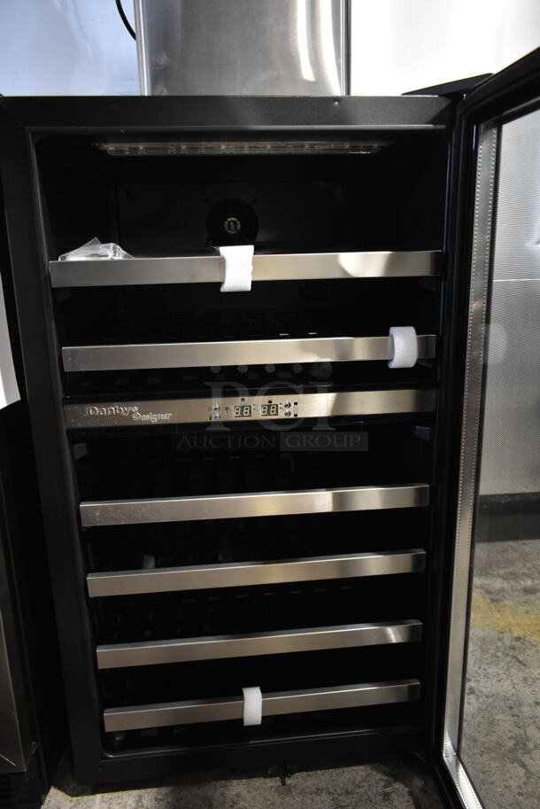BRAND NEW SCRATCH AND DENT! Danby DWC114BLSDD 38 Bottle Dual Zone Freestanding Wine Cooler Merchandiser. 115 Volts, 1 Phase. Tested and Working! - Image 3 of 4