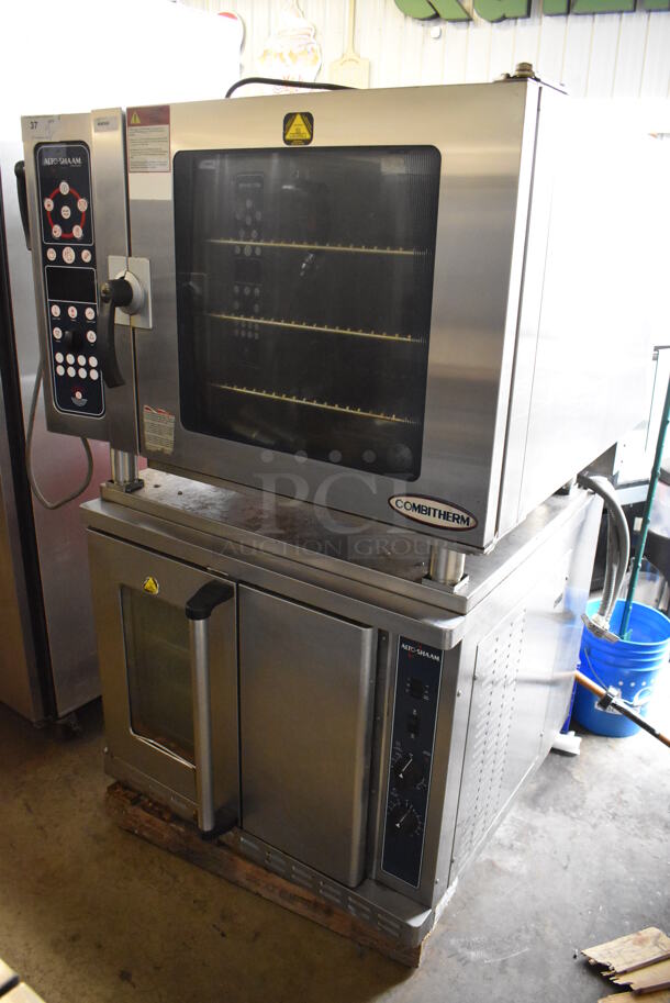 2 2010 Alto Shaam Stainless Steel Commercial Electric Powered Items; 7.14 ES Combitherm Convection Oven w/ View Through Door and Metal Oven Racks and ASC-4E Full Size Convection Oven w/ View Through Door, Solid Door and Metal Oven Racks. 208-240 Volts, 3 Phase. 42x32x69. 2 Times Your Bid! - Image 2 of 8