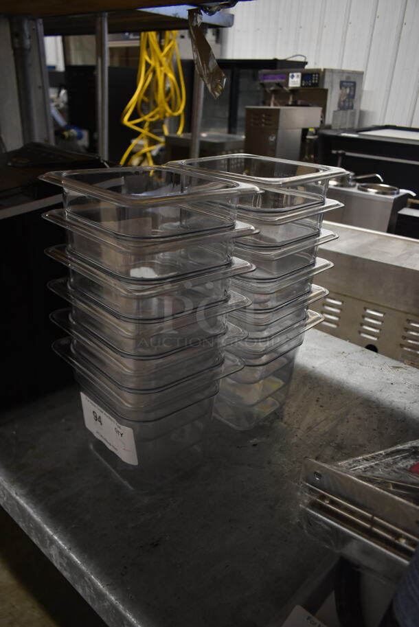 ALL ONE MONEY! Lot of 12 Clear Poly 1/6 Size Drop In Bins. - Image 2 of 2