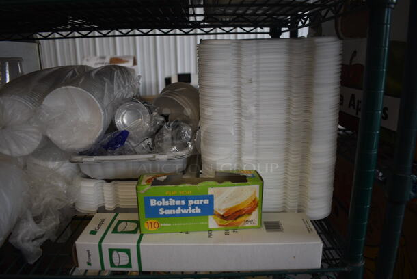 ALL ONE MONEY! Lot of Various Paper Products Including Styrofoam To Go Containers! - Image 3 of 3