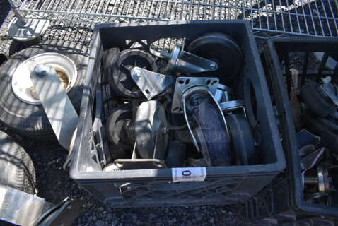 ALL ONE MONEY! Lot of Various Items Including Commercial Casters. 13x13x11