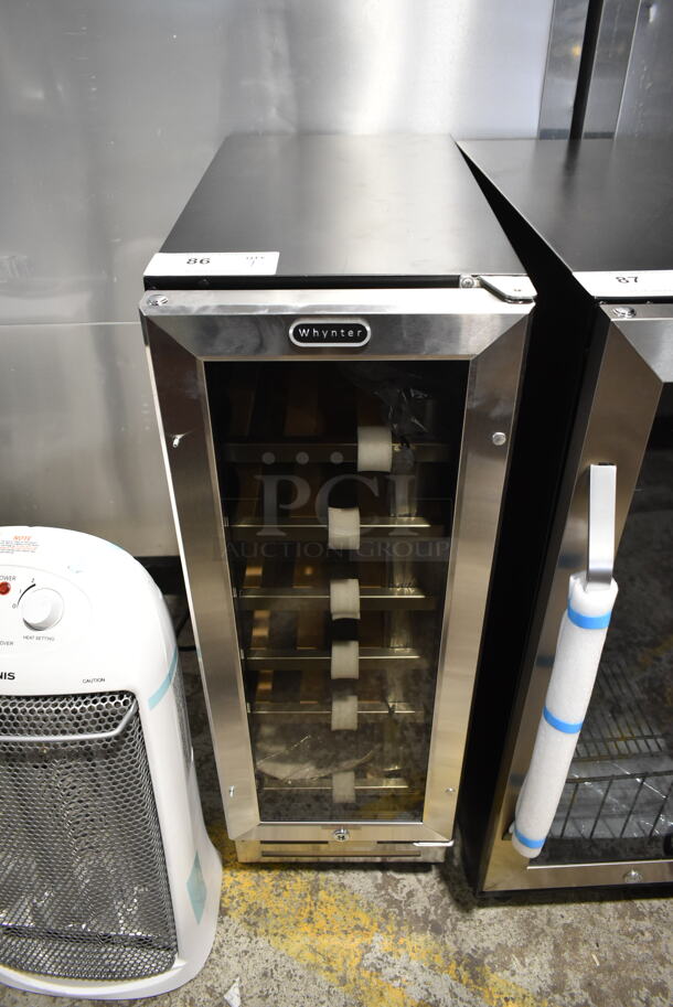 BRAND NEW SCRATCH AND DENT! Whynter BWR-18SD 12" width 18 Bottle Built-In Wine Refrigerator Merchandiser. 115 Volts, 1 Phase. Tested and Working! - Image 1 of 5
