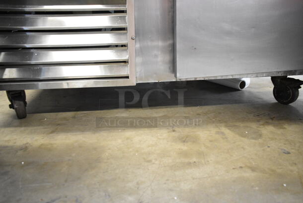 Stainless Steel Commercial Sandwich Salad Prep Table Bain Marie Mega Top on Commercial Casters. 115 Volts, 1 Phase. Tested and Powers On But Does Not Get Cold
 - Image 2 of 7