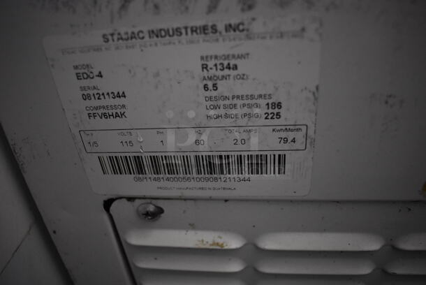 Stajac EDO-4 Metal Chest Freezer Merchandiser on Commercial Casters. 115 Volts, 1 Phase. 25x25x34. Tested and Working! - Image 5 of 5