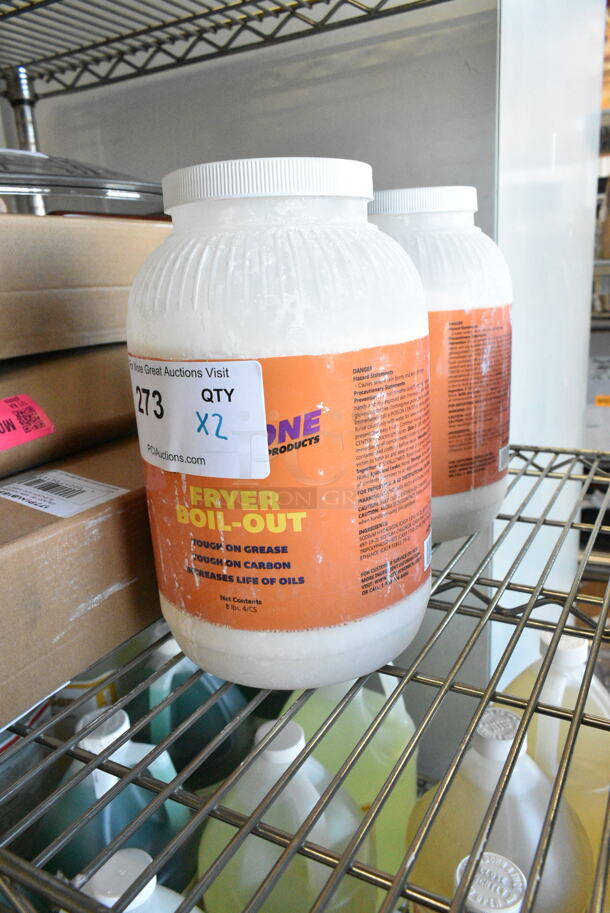 2 Noble Chemical 147FCBOILOUT 8 lb. Fryclone Concentrated Boil-Out Fryer Cleaner . 2 Times Your Bid!  - Image 1 of 3