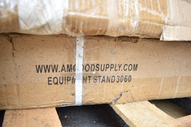 BRAND NEW SCRATCH AND DENT! AmGoods 3060 30in x 60in Stainless Steel Equipment Stand. May Be Missing Pieces.  - Image 3 of 3