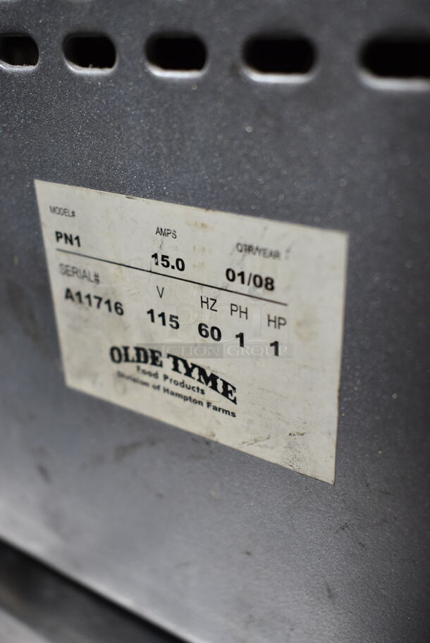 2 Olde Tyme PN1/PN2 Stainless Steel Commercial Countertop Nut Grinder Base. 115 Volts, 1 Phase. 2 Times Your Bid! One Unit - Cannot Test Due To Plug Style. One Unit - Tested and Does Not Power On - Image 4 of 5