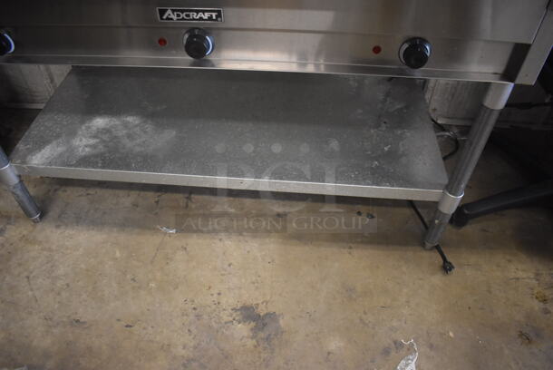 Adcraft Stainless Steel Open 3 Well Steam Table ST-120/3 with Overshelf and Cutting Board. 120 Volts 1 Phase - Image 9 of 9