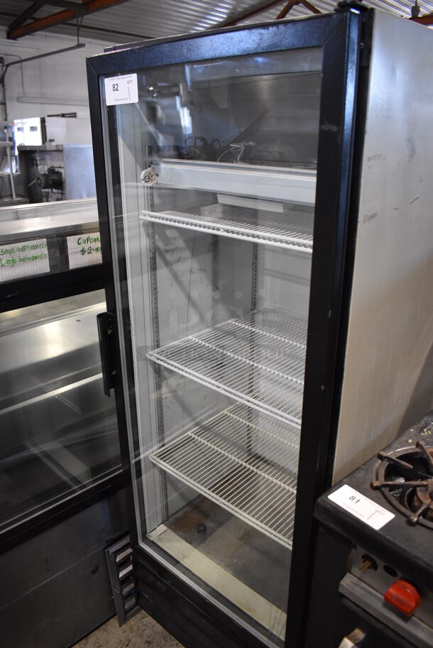 Beverage Air MT12 Metal Commercial Single Door Reach In Cooler Merchandiser w/ Poly Coated Racks. 115 Volts, 1 Phase. 24x26x64.5. Tested and Powers On But Does Not Get Cold - Image 2 of 5