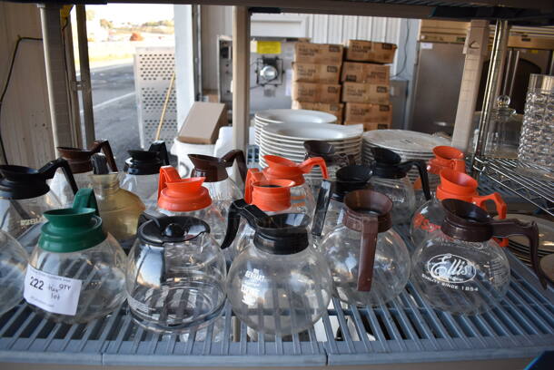 ALL ONE MONEY! Tier Lot of Various Items Including 18 Coffee Pots