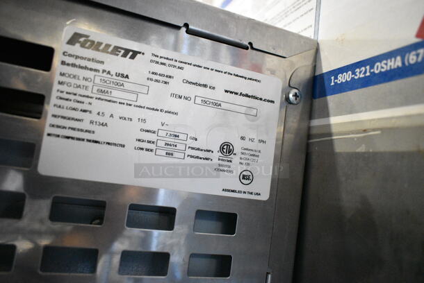 BRAND NEW SCRATCH AND DENT! Follett 15CI100A 15 Series Air Cooled Countertop Ice Maker and Water Dispenser - 15 lb. Storage. 115 Volts, 1 Phase. Tested and Working! - Image 6 of 8