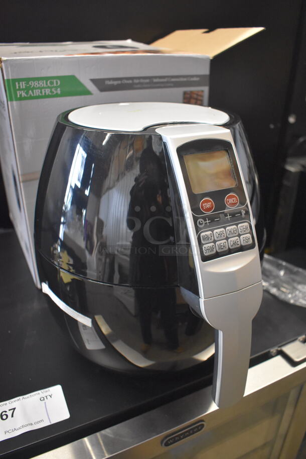IN ORIGINAL BOX! Nutrichef HF-988LCD PKAIRFR54 Metal Countertop Air Fryer. 12x14x13 - Image 3 of 5