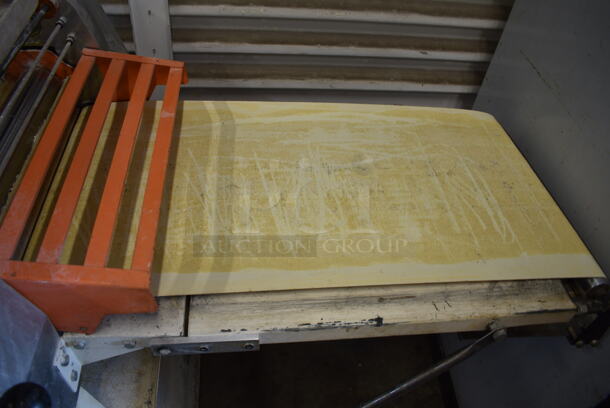 Minipan Iron Works 424 Metal Commercial Floor Style Reversible Dough Sheeter. 220 Volts, 1 Phase.  - Image 4 of 8