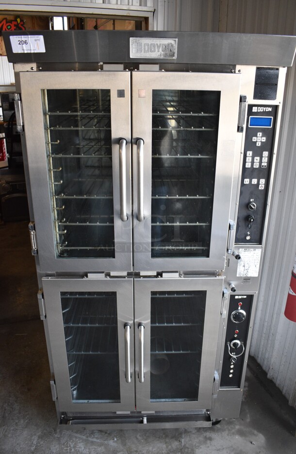 Doyon Stainless Steel Commercial Natural Gas Powered Oven Proofer on Commercial Casters. 208 Volt Controls. 36.5x53x72.5