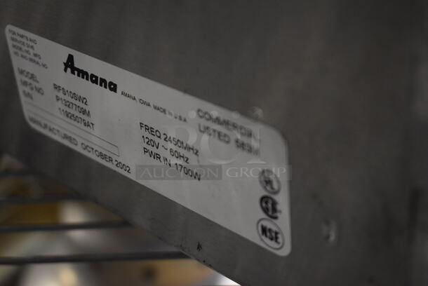 Amana RFS10SW2 Stainless Steel Commercial Countertop Microwave Oven. 120 Volts, 1 Phase. 21.5x19x15 - Image 7 of 7