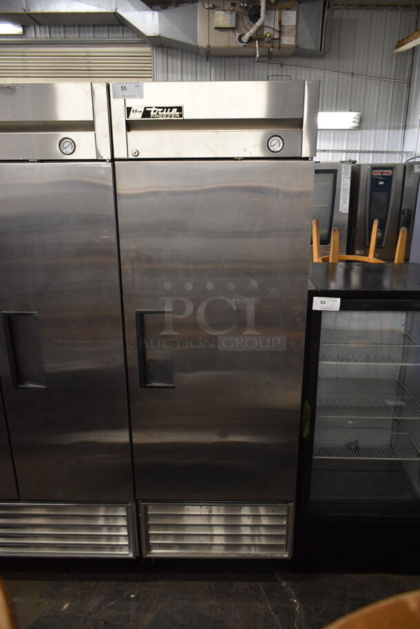 True T-23F Stainless Steel Commercial Single Door Reach In Freezer w/ Poly Coated Racks on Commercial Casters. 115 Volts, 1 Phase. Cannot Test - Unit Trips Breaker. - Image 1 of 6