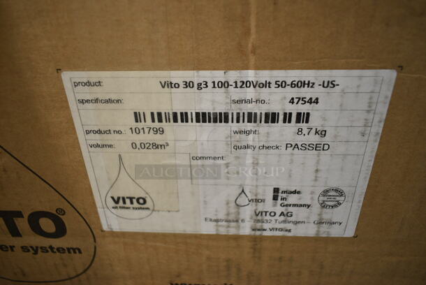 BRAND NEW SCRATCH AND DENT! Vito 101799 22 Lb Fryer Oil Filter, Portable, Pressure Filtration System - Image 3 of 3