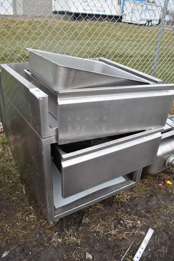 Stainless Steel Counter w/ Drawer and Under Shelf. Comes w/ Extra Drawer. 27x34x35 - Image 3 of 5