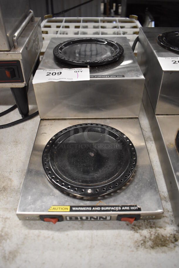 Bunn WL2 Stainless Steel Commercial Countertop 2 Tier 2 Burner Coffee Pot Warmer. 120 Volts, 1 Phase. 8x18x5.5. Tested and Working! - Image 1 of 5
