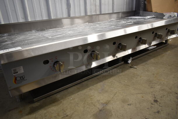 BRAND NEW SCRATCH AND DENT! 2023 Cooking Performance Group CPG 351GTCPG72NL Stainless Steel Commercial Countertop Natural Gas Powered Flat Top Griddle. 180,0000 BTU. - Image 3 of 4