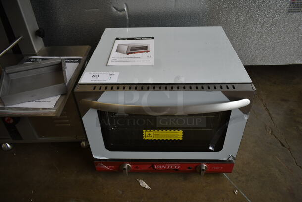 BRAND NEW SCRATCH AND DENT! Avantco 177CO14 Stainless Steel Commercial Countertop Electric Powered Quarter Size Convection Oven. 120 Volts, 1 Phase. Tested and Working! - Image 2 of 5